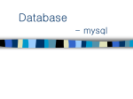 mySQL Introduction