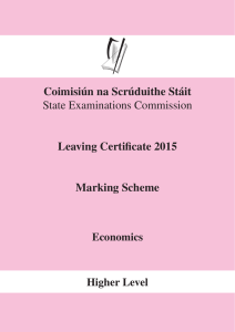 Economics 2015 H (marking scheme)
