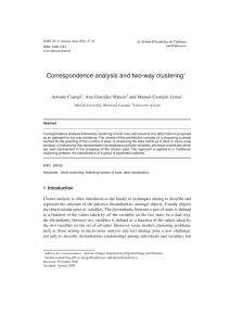 Correspondence analysis and two-way clustering
