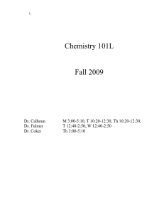 Chemistry 101L