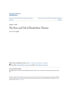 The Rise and Fall of Elizabethan Theatre - SUrface