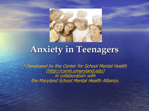 Anxiety in Teenagers