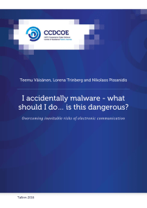 I accidentally malware - NATO Cooperative Cyber Defence
