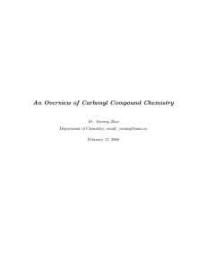 An Overview of Carbonyl Compound Chemistry