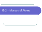 19.2 – Masses of Atoms - Trimble County Schools