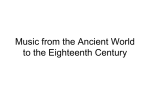 Music from the Greeks to the Eighteenth Century