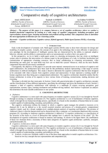 Comparative study of cognitive architectures