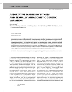 ASSORTATIVE MATING BY FITNESS AND SEXUALLY