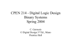CPEN 214 Digital Logic Design Fall 2003