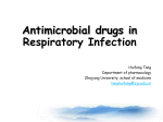 Antimicrobial drugs in Respiratory Infection