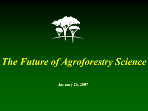 WORLD AGROFORESTRY CENTRE Climate Change Act Now