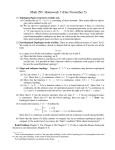 Math 295. Homework 7 (Due November 5)