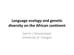 Language ecology and genetic diversity on the African