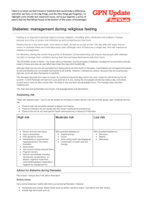 Diabetes: management during religious fasting