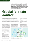 Glacial `climate control` - British Geological Survey