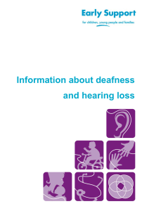 Information about deafness and hearing loss