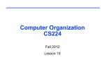 Computer Organization CS224