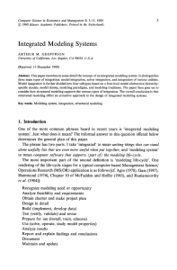 Integrated Modeling Systems - UCLA Anderson School of