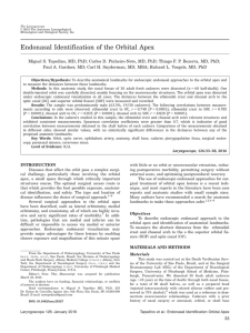 Endonasal Identification of the Orbital Apex