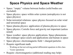 Space Physics and Space Weather