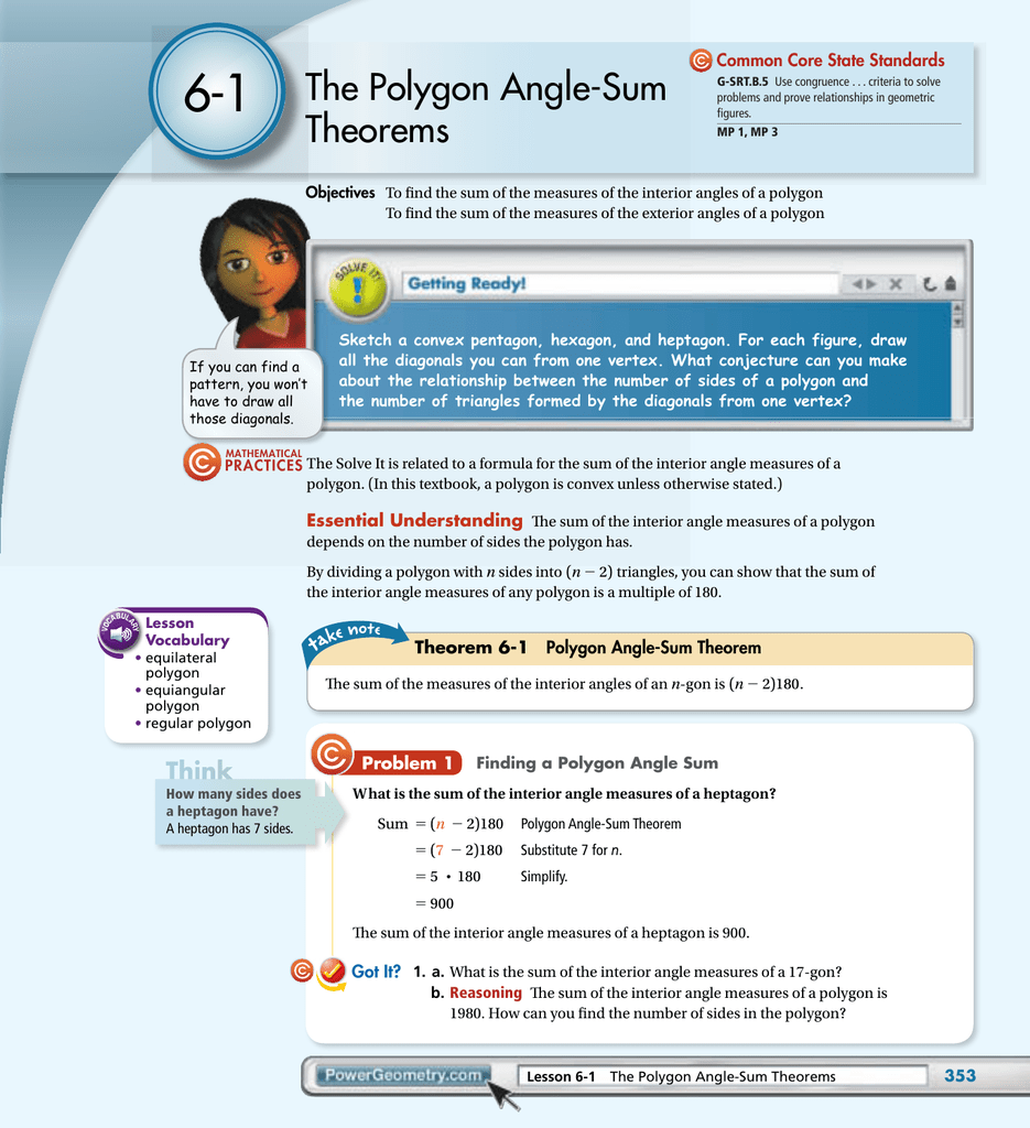 The Polygon Angle Sum Theorems
