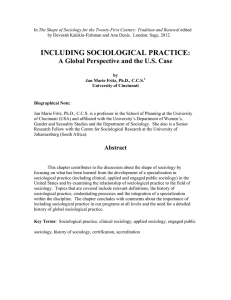 Including Sociological Practice: A Global Perspective and the U.S.