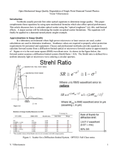 Opto-Mechanical Image Quality Degradation of Single Point