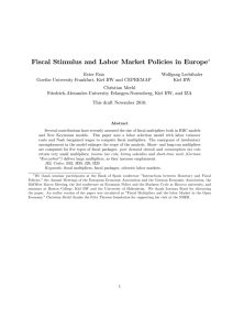 Fiscal Stimulus and Labor Market Policies in Europe!