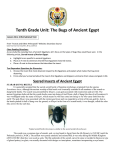 Tenth Grade Unit: The Bugs of Ancient Egypt Lesson One