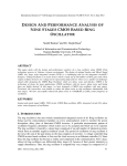 design and performance analysis of nine stages cmos based ring