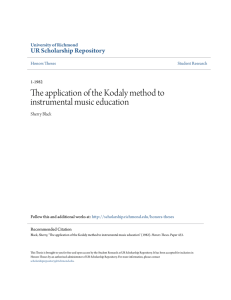 The application of the Kodaly method to instrumental music education