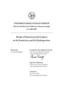 Design of Nanostructured Catalysts for H2 Production