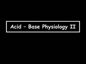 Acid – Base Physiology