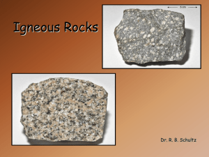 Igneous Rocks - Northside Middle School