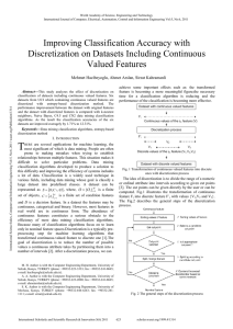 Improving Classification Accuracy with Discretization on Datasets