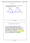 Geometry Lesson 4-4 Using Congruent Triangles CPCTC.notebook