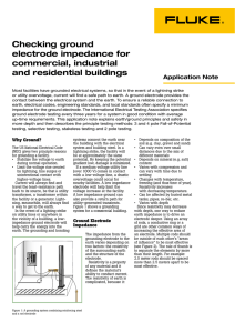 Checking ground electrode impedance for commercial, industrial