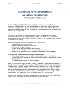 IVF Consent - Carolinas Fertility Institute