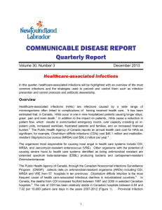 communicable disease report - Health and Community Services