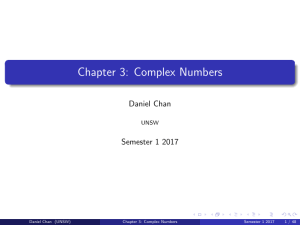 Chapter 3: Complex Numbers