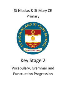 Key Stage 2 PaG Progression - St Nicolas and St Mary CE Primary