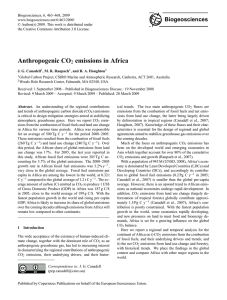 Anthropogenic CO2 emissions in Africa