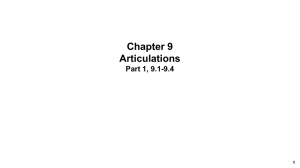 Chapter 9-articulations