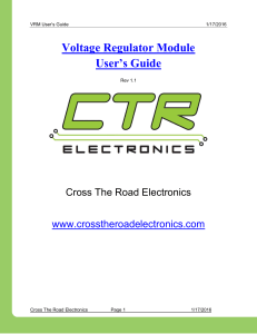 VRM User`s Guide - Cross the Road Electronics