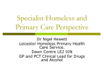 Specialist Homeless and Primary Care