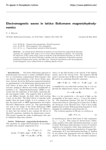 Electromagnetic waves in lattice Boltzmann magnetohydrody