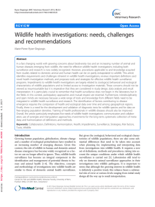 Wildlife health investigations: needs, challenges and