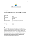 Computer Engineering MA, Data mining, 7.5 Credits