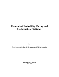 Elements of Probability Theory and Mathematical Statistics