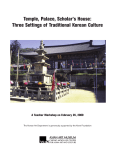 Temple, Palace, Scholar`s House: Three Settings of Traditional